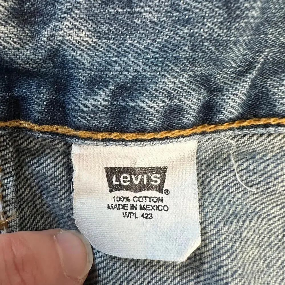 Levis 501 Men Jean 38x32 (36x31) Blue Straight Y2K Vtg Button Fly Denim Original